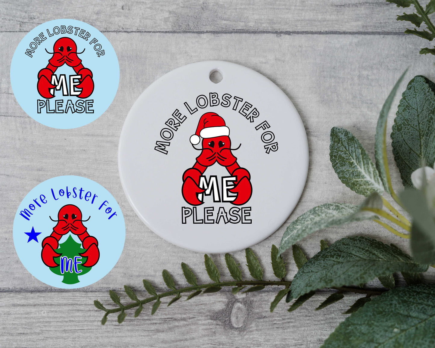 #SaveMaineLobstermen Christmas Ornament - Multiple Styles