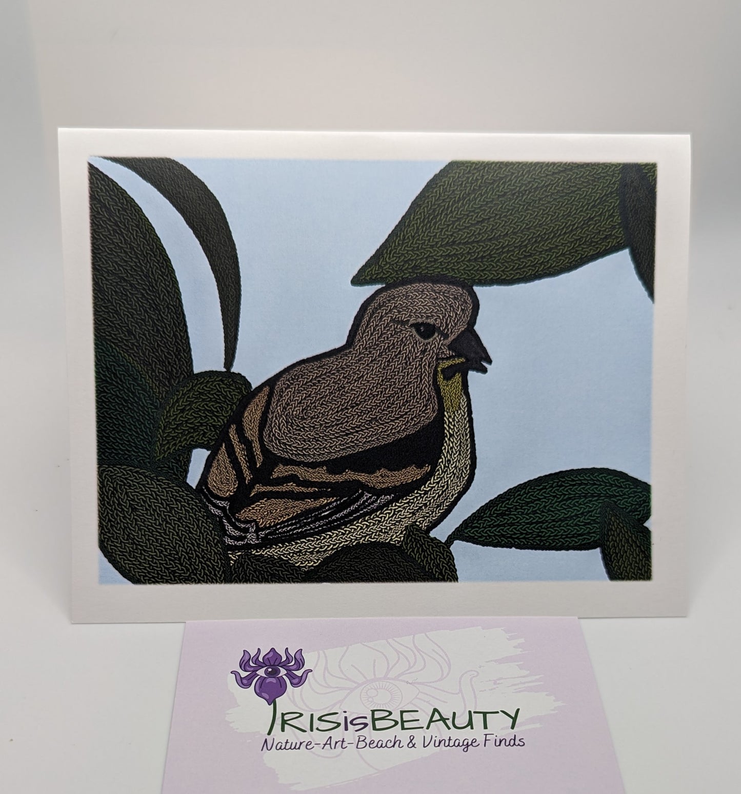 Set of 4 Cards of my digital rope art Goldfinch, 4 1/4 X 5 1/2 inches blank cards