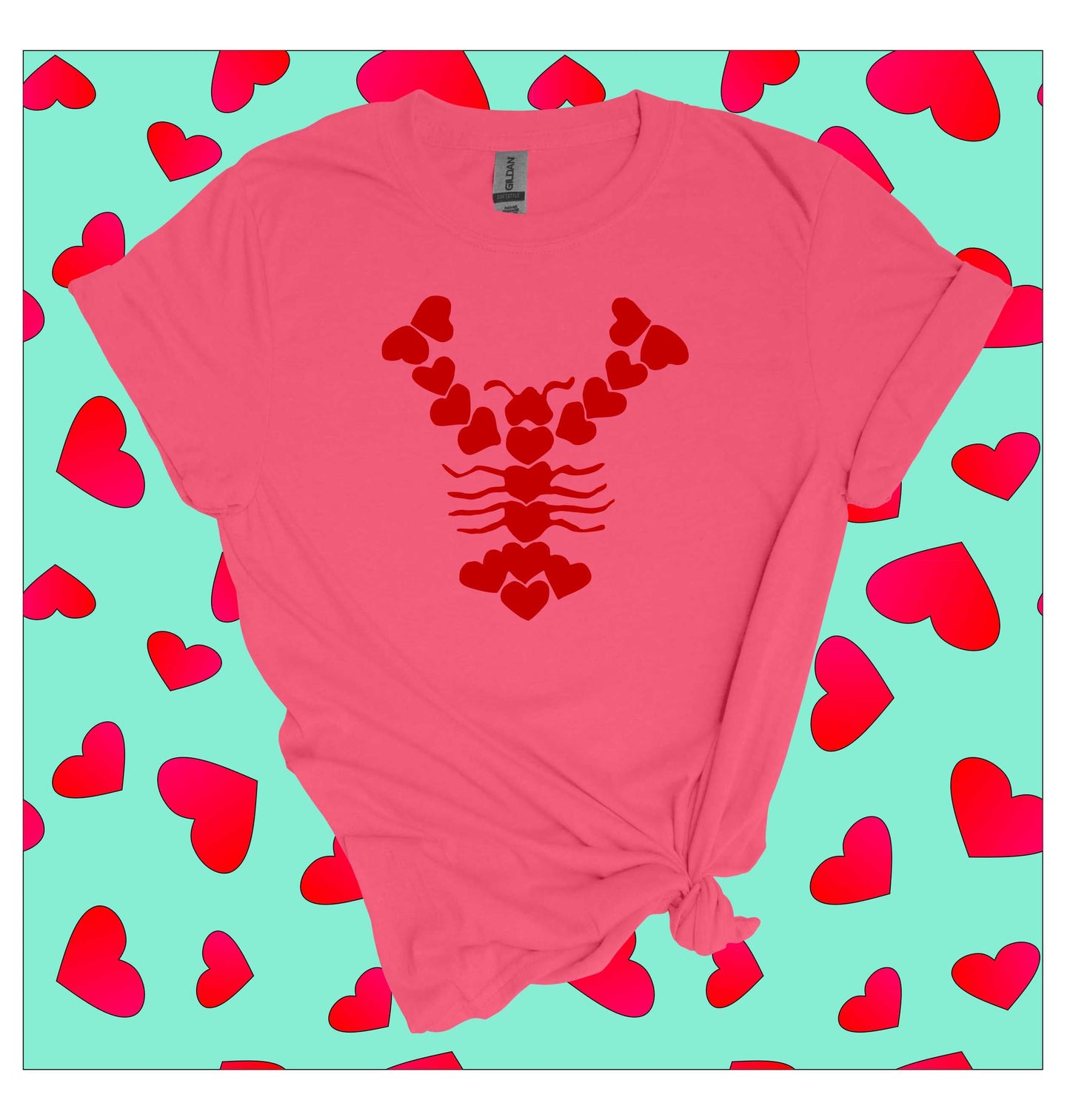 Heart Lobster tshirt #savemainelobstermen eligible; art design by IRISisBEAUTY